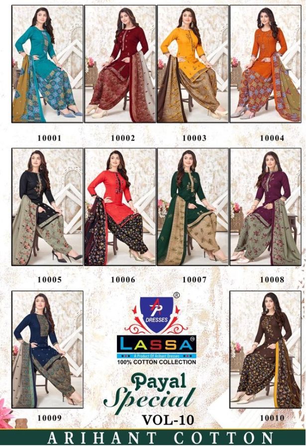 Arihant Lassa Payal Special 10 Cotton Printed Regular Wear Dress Material Collection